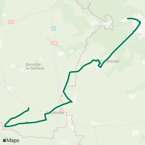 Essonne Sud Ouest La Forêt↔︎Paray Douaville map