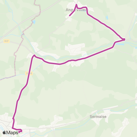 Essonne Sud Ouest Collège Émile Auvray↔︎Route du Val map