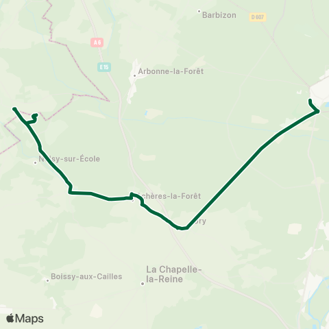 Fontainebleau - Moret Cour des Adieux↔︎Gare Routière map