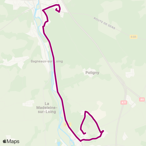 Vallée du Loing - Nemours Le Coudray↔︎Cité Scolaire map