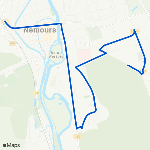 Vallée du Loing - Nemours Carrefour de l'Europe↔︎Gare Carnot map