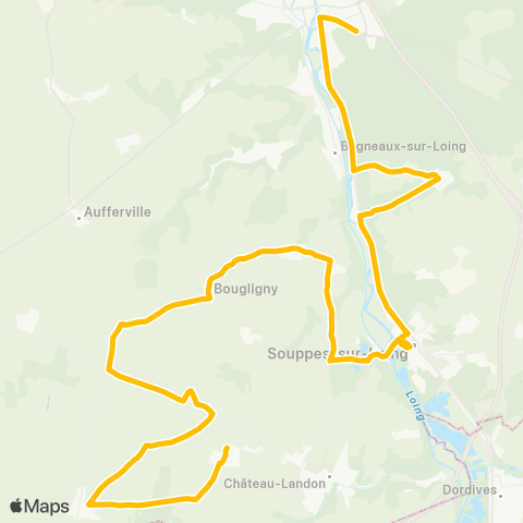 Vallée du Loing - Nemours Cité Scolaire↔︎Mézinville map