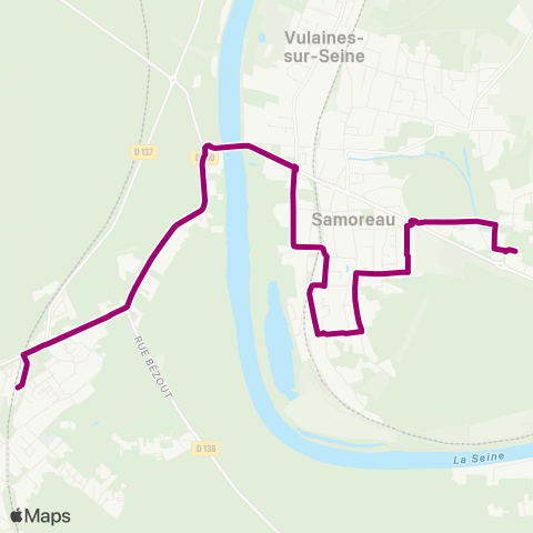 Île-de-France Mobilités ZA Bernache ↔ Gare Routière Arrivée map