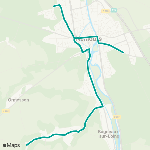 Vallée du Loing - Nemours Cité Scolaire↔︎Laveaux map