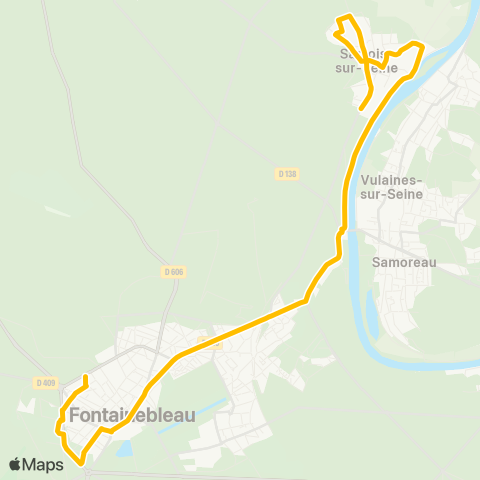 Fontainebleau - Moret Les Platreries↔︎Stade de la Faisanderie map