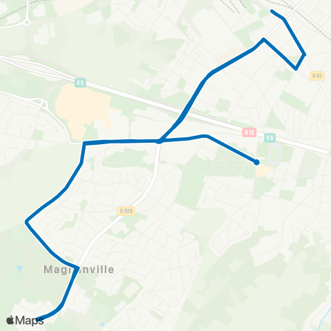 Île-de-France Mobilités Gare rout. Mantes-la-Ville / Quai 23 ↔ Mantes-la-Ville Gare rout. / Dépose map