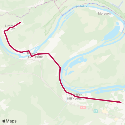 Mantois Route de la Roche↔︎Gare Routière map