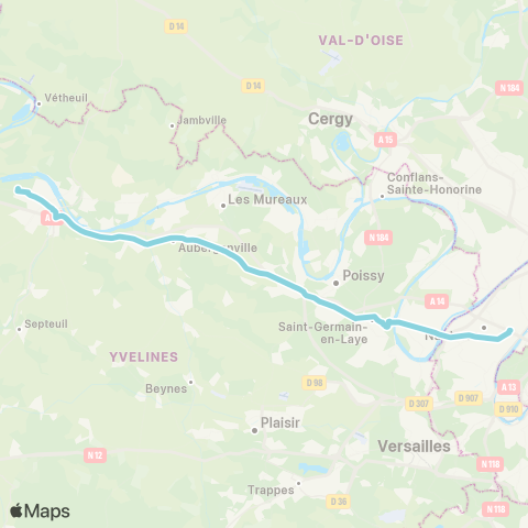 Mantois Express A14 Mantes map