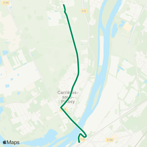 Poissy - Les Mureaux Hautes Garennes↔︎Gare Routière Nord (B4) map