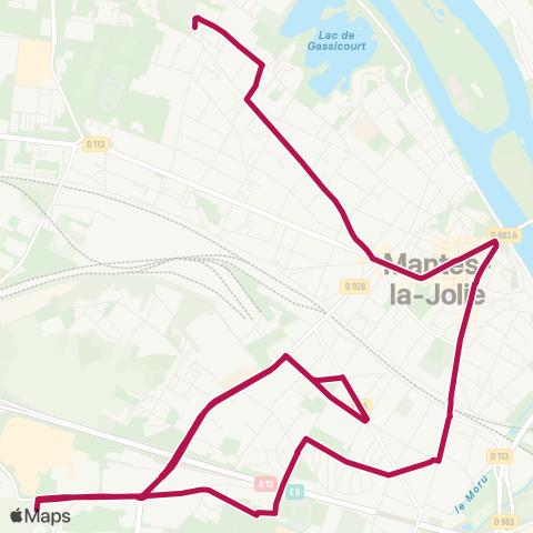 Mantois Fontenay↔︎Sainte Anne map