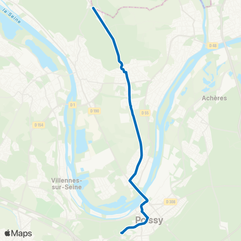 Poissy - Les Mureaux La Chapelle↔︎Lycée le Corbusier map