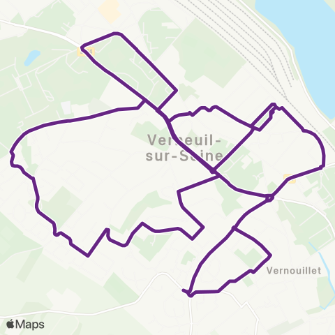 Poissy - Les Mureaux Parvis Gare↔︎Saint-Exupéry map