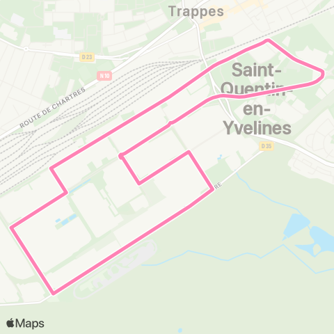 Saint-Quentin-en-Yvelines Trappes Gare↔︎Trappes Gare map