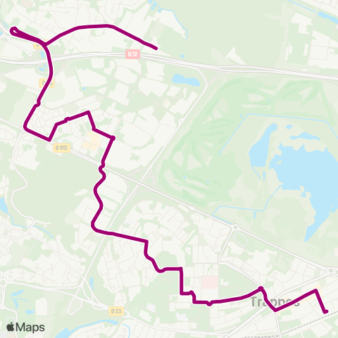 Saint-Quentin-en-Yvelines La Mare aux Saules↔︎Trappes Gare map