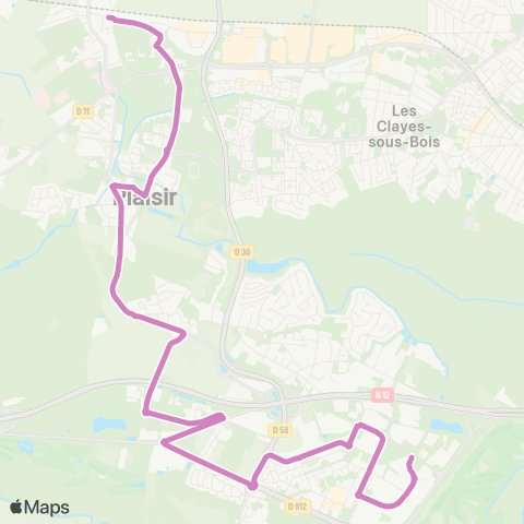 Saint-Quentin-en-Yvelines Pissaloup↔︎Gare de Plaisir Grignon / Quai 3 map