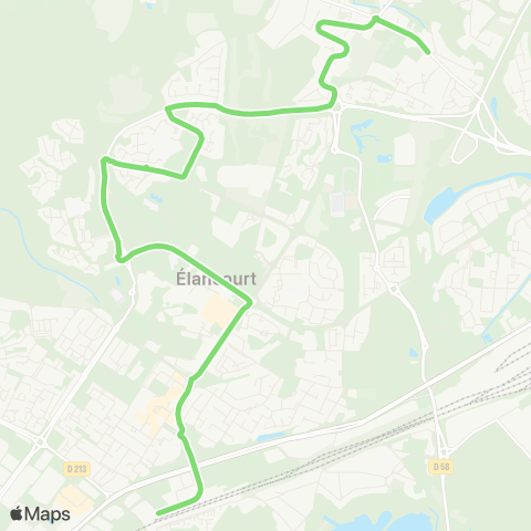 Saint-Quentin-en-Yvelines Les Côtes↔︎La Verrière Gare map