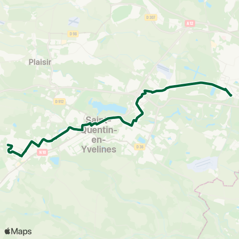 Saint-Quentin-en-Yvelines Village↔︎Versailles Chantiers Gare / Quai d map