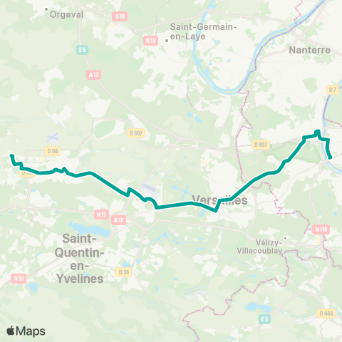 Lignes Île-de-France Ouest 5117 map