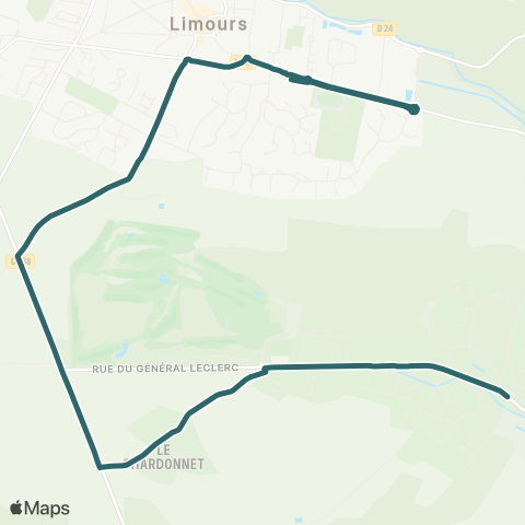 Île-de-France Mobilités Collège Vignaud ↔ Centre d'Accueil map