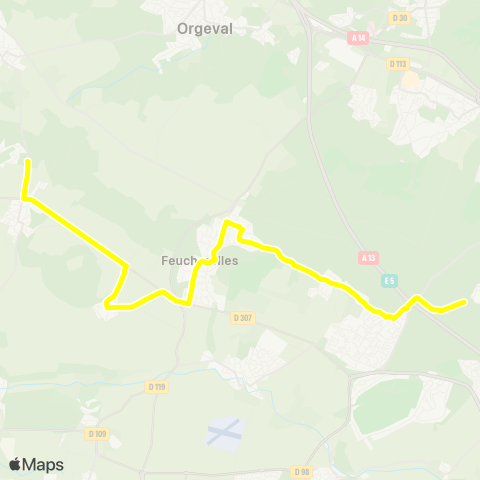 Île-de-France Mobilités Gare de St-Nom-la-Bretèche / Forêt de Marly ↔ Croix Marie map