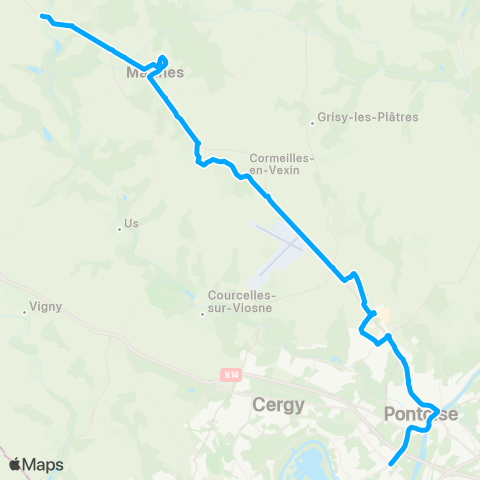 Vexin Préfecture↔︎Centre Ville / Chars map