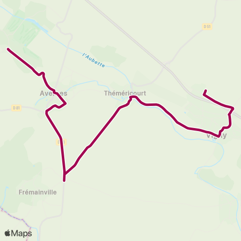 Vexin Collège↔︎Saillancourt map