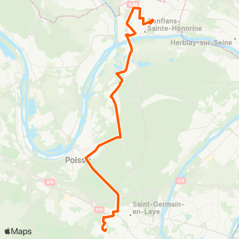 Cergy-Pontoise Confluence Nicot / École Notre-Dame↔︎Pompiers map