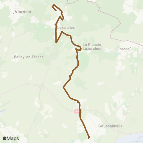 Haut Val d'Oise Goussainville Gare↔︎Rue du Pont map