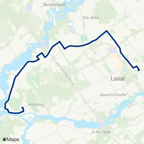 STL Métro Montmorency map