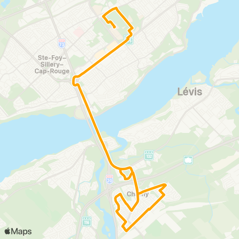 STLévis Charny / Sainte-Foy centre map