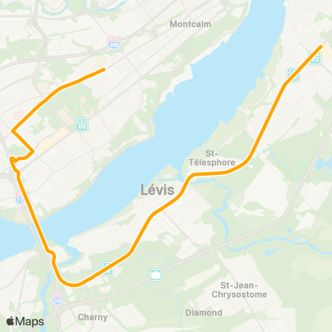 STLévis Lévis centre / Cégep Garneau map