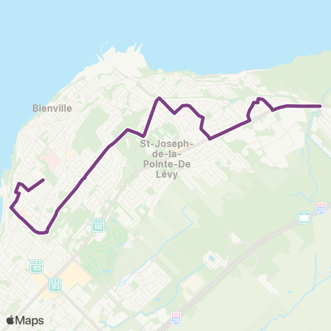 STLévis Lauzon / Lévis centre map