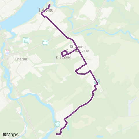 STLévis Saint-Jean-Chrysostome / Juvénat map