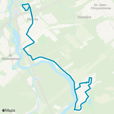 STLévis St-J-Chrysostome - Cégep Lévis / Lauzon map