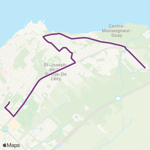 STLévis Pointe-Lévy / Pointe de la Martinière map