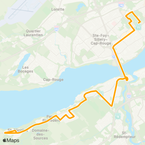 STLévis St-Nicolas - Sainte-Foy Centre map