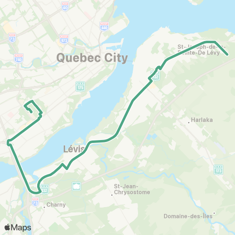 STLévis Lauzon - Sainte-Foy Centre map