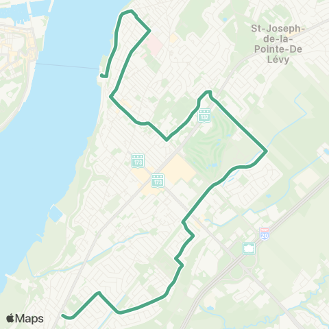 STLévis Saint-David – Lévis centre map