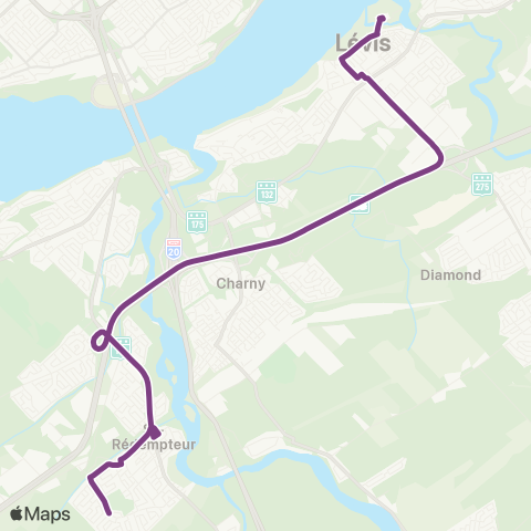 STLévis Collège de Lévis / Marcelle-Mallet - St-Rédempteur map