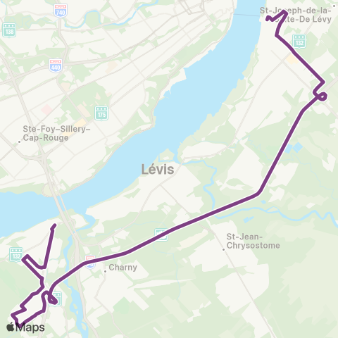 STLévis Collège de Lévis / Marcelle-Mallet - St-Nicolas / Presqu’Île map