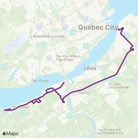 STLévis Collège de Lévis / Marcelle-Mallet - St-Nicolas - Village map