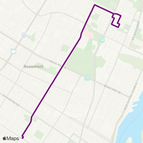 STM Rosemont map