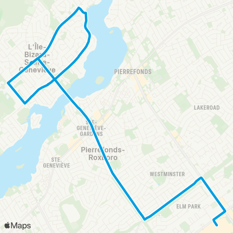 STM Jacques-Bizard map