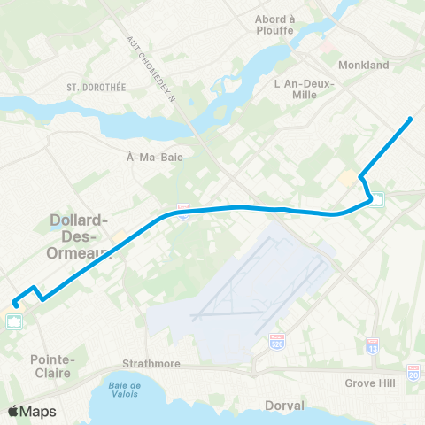 STM Transcanadienne map