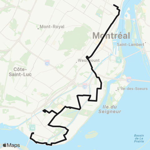 STM Verdun / LaSalle map