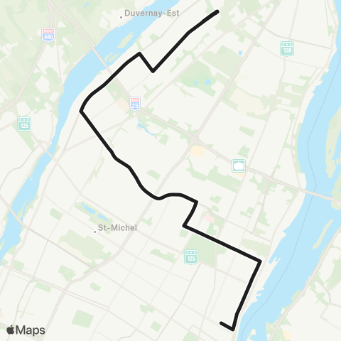 STM Lacordaire / Maurice-Duplessis map