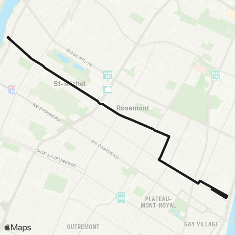 STM Saint-Michel map