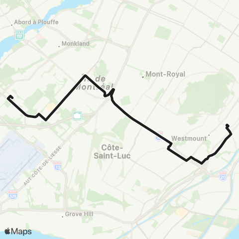 STM Décarie map