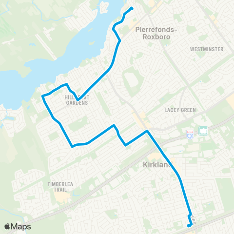 STM Express Saint-Charles map