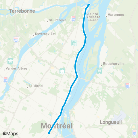 STM Express Notre-Dame map